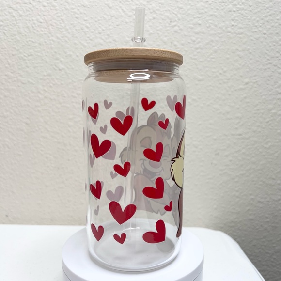 Chip and Dale Handmade Libbey Glass Cup - Picture 4 of 5